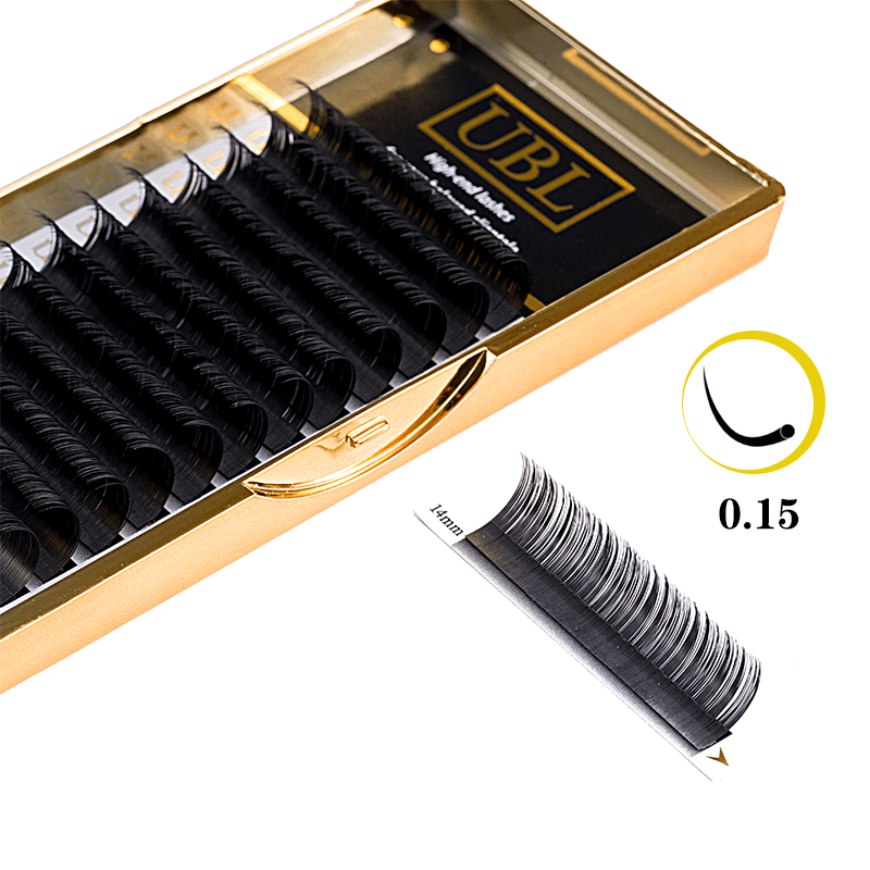 Professional salon core kit: 0.15mm cashmere flat lashes with foil backing